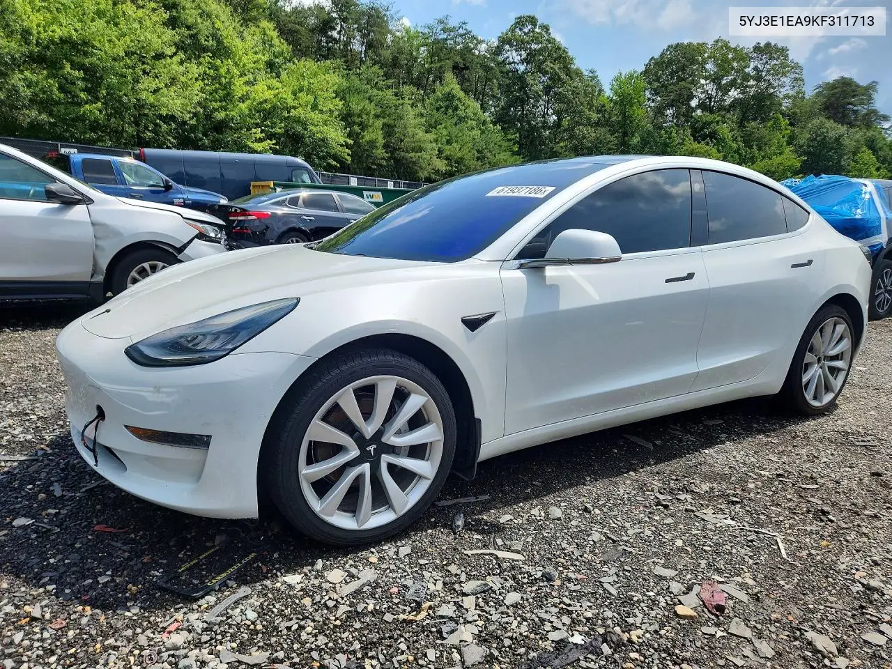 2019 Tesla Model 3 VIN: 5YJ3E1EA9KF311713 Lot: 61937186