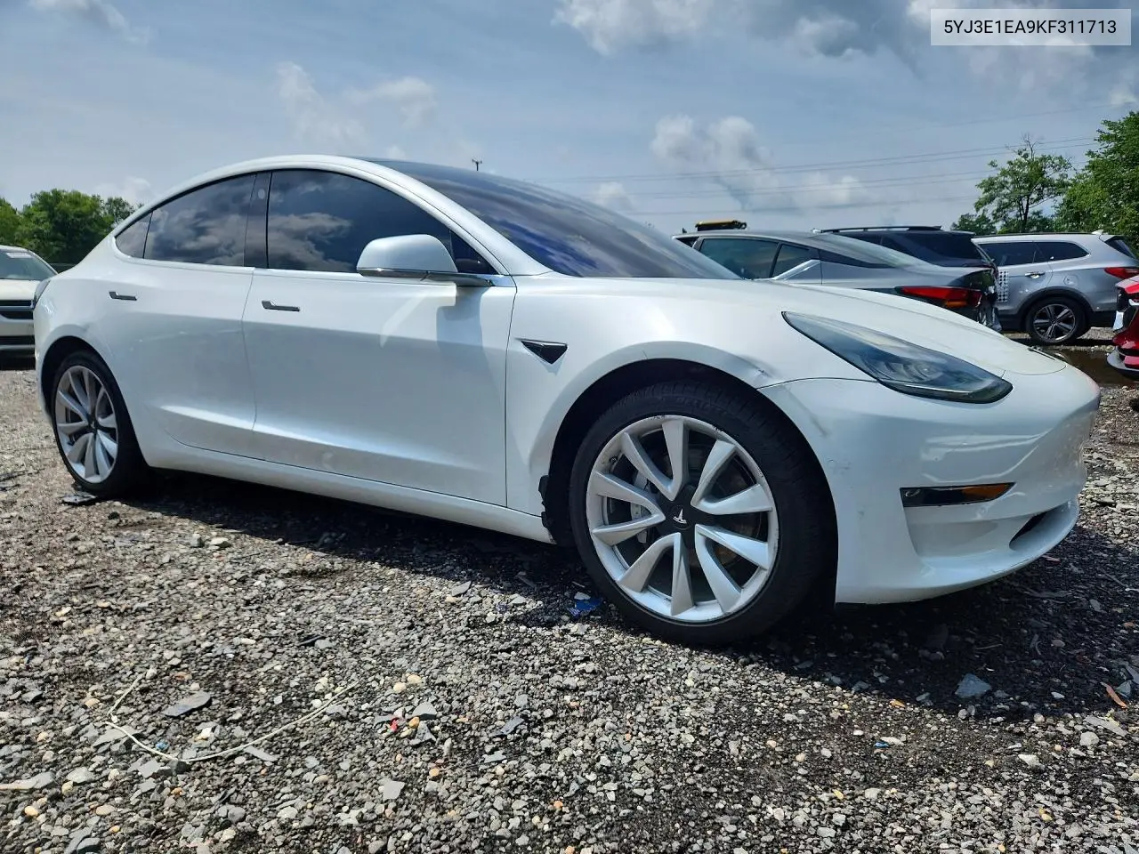 2019 Tesla Model 3 VIN: 5YJ3E1EA9KF311713 Lot: 61937186
