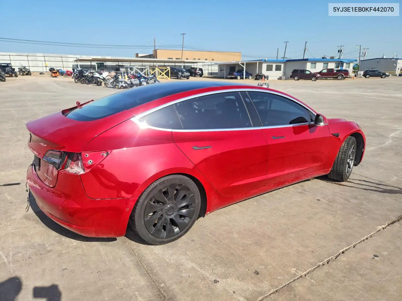 2019 Tesla Model 3 VIN: 5YJ3E1EB0KF442070 Lot: 62111656