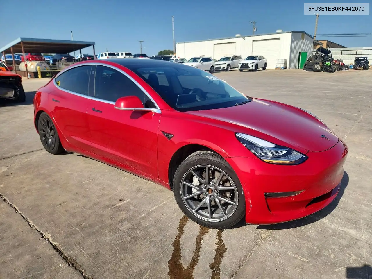 2019 Tesla Model 3 VIN: 5YJ3E1EB0KF442070 Lot: 62111656