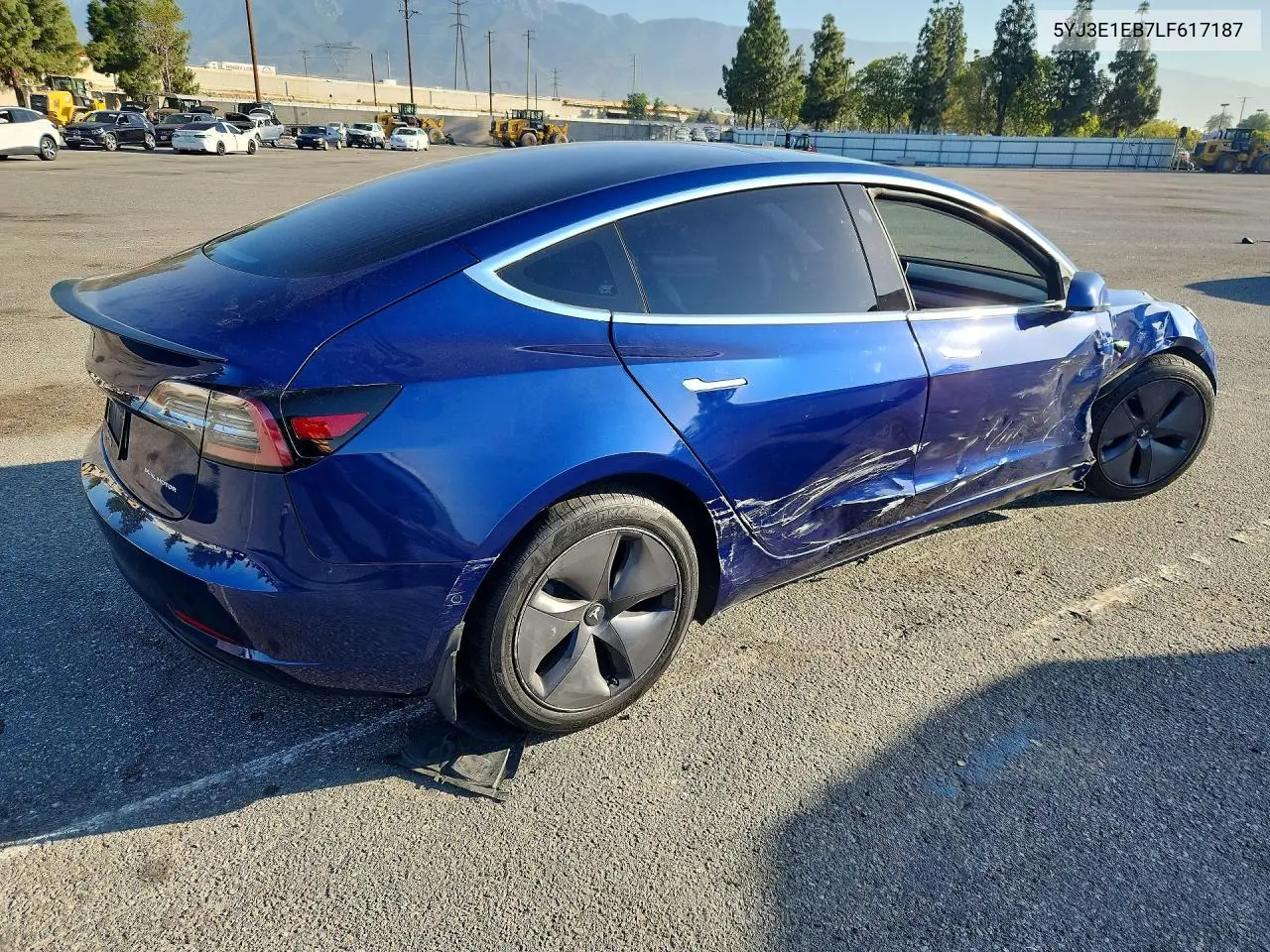 2020 Tesla Model 3 VIN: 5YJ3E1EB7LF617187 Lot: 56658326