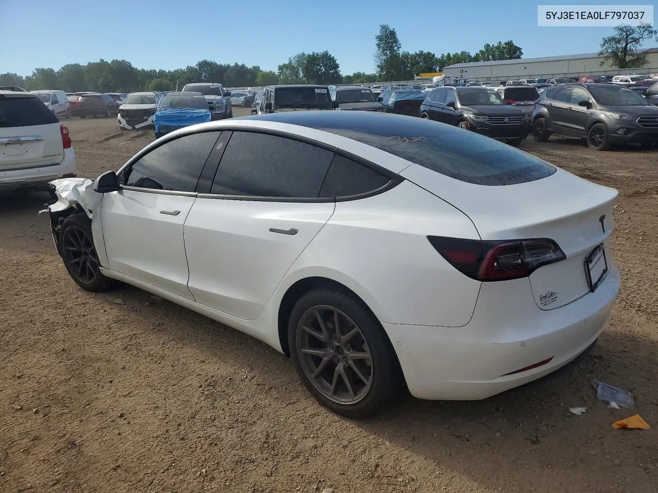 2020 Tesla Model 3 VIN: 5YJ3E1EA0LF797037 Lot: 58250186