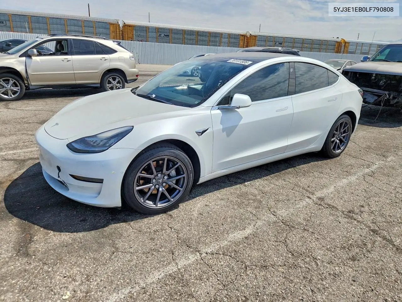 2020 Tesla Model 3 VIN: 5YJ3E1EB0LF790808 Lot: 59191806