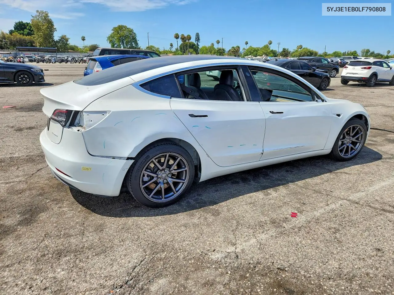 2020 Tesla Model 3 VIN: 5YJ3E1EB0LF790808 Lot: 59191806