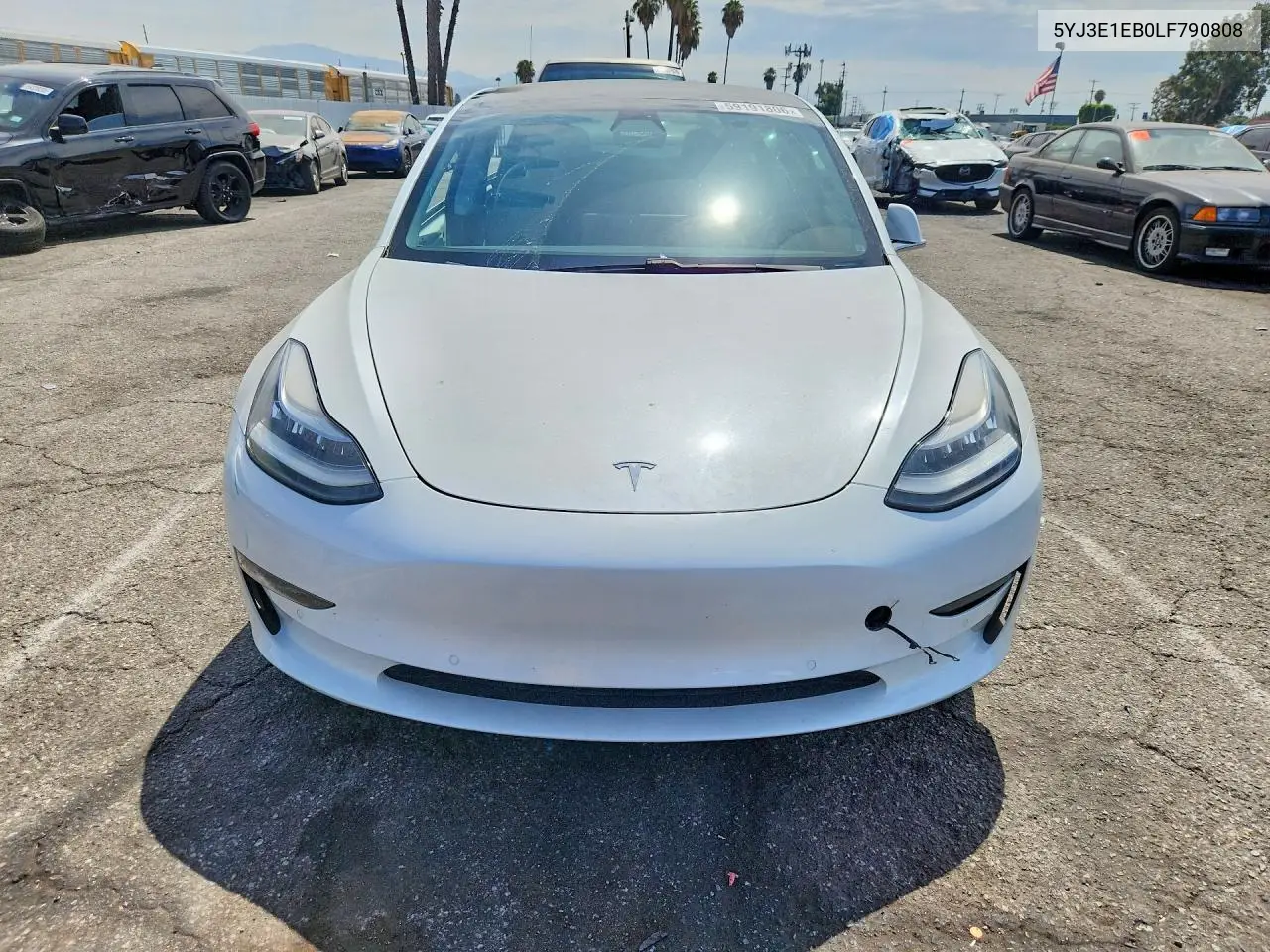 2020 Tesla Model 3 VIN: 5YJ3E1EB0LF790808 Lot: 59191806