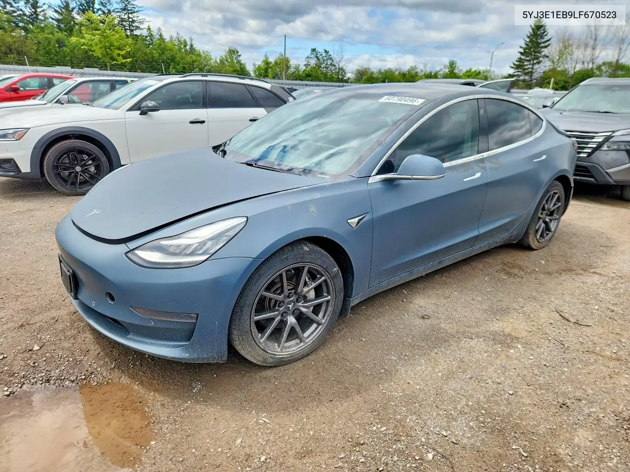 2020 Tesla Model 3 VIN: 5YJ3E1EB9LF670523 Lot: 60790496