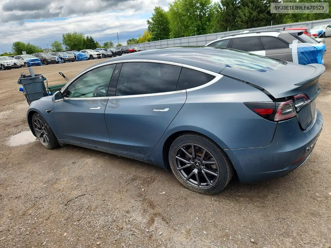 2020 Tesla Model 3 VIN: 5YJ3E1EB9LF670523 Lot: 60790496