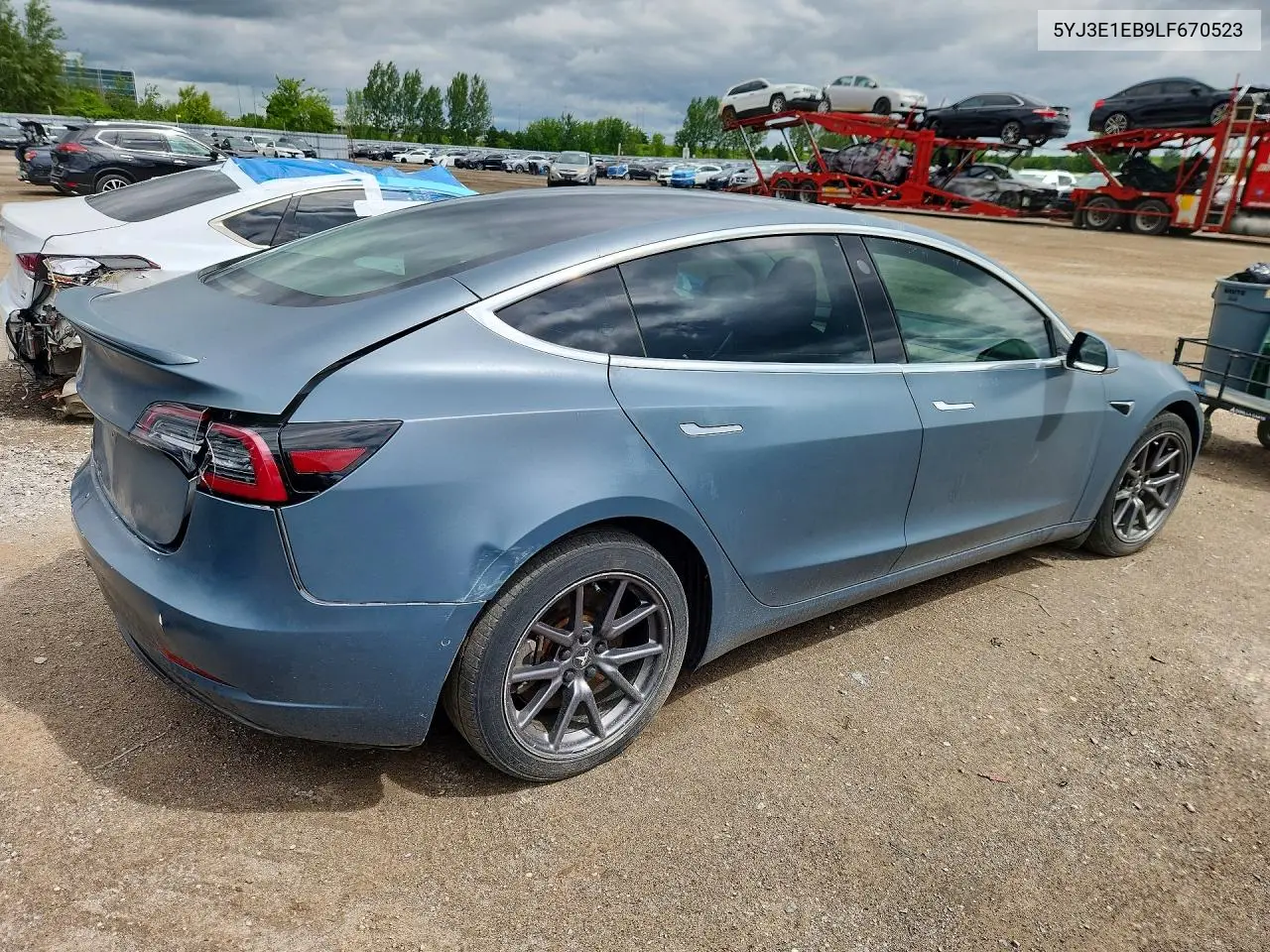 2020 Tesla Model 3 VIN: 5YJ3E1EB9LF670523 Lot: 60790496