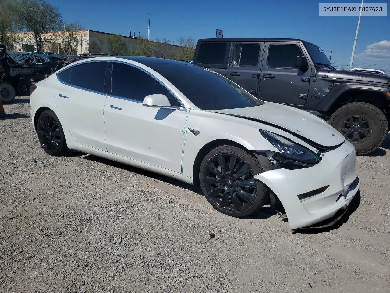 2020 Tesla Model 3 VIN: 5YJ3E1EAXLF807623 Lot: 60791576