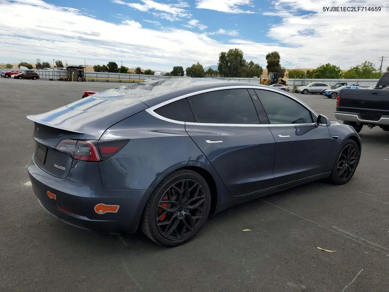 2020 Tesla Model 3 VIN: 5YJ3E1EC2LF714659 Lot: 61539206