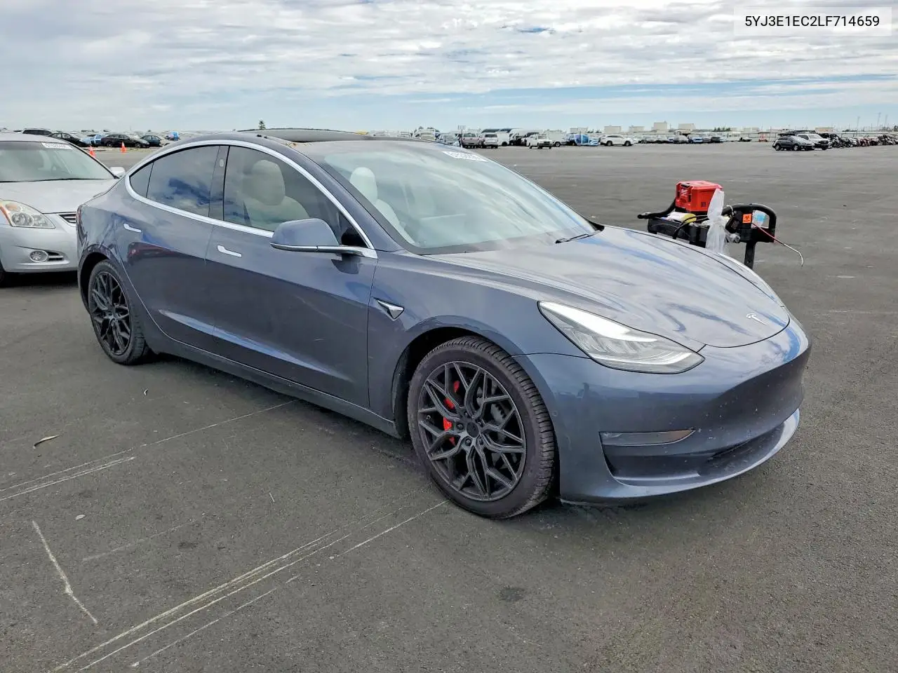 2020 Tesla Model 3 VIN: 5YJ3E1EC2LF714659 Lot: 61539206