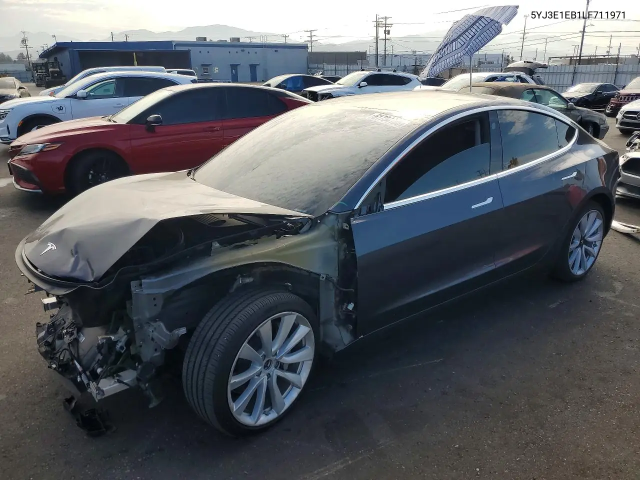 2020 Tesla Model 3 VIN: 5YJ3E1EB1LF711971 Lot: 61734106