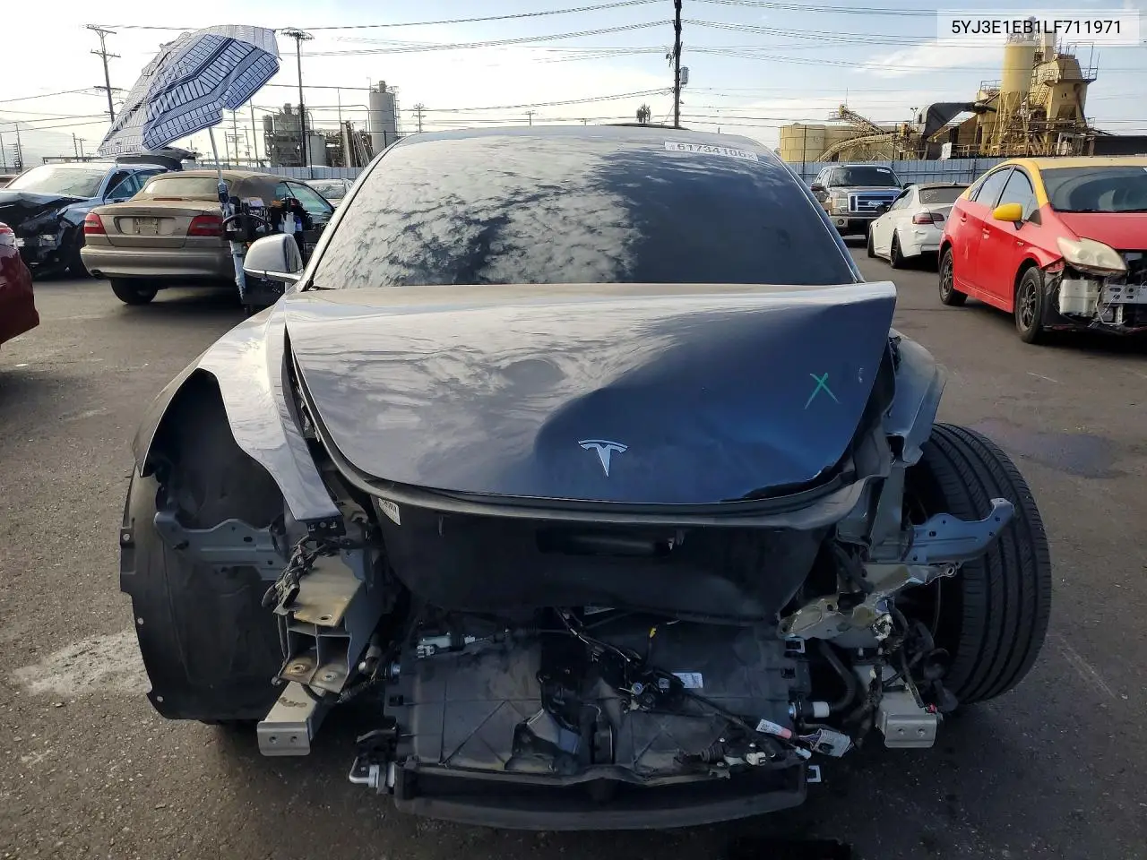 2020 Tesla Model 3 VIN: 5YJ3E1EB1LF711971 Lot: 61734106