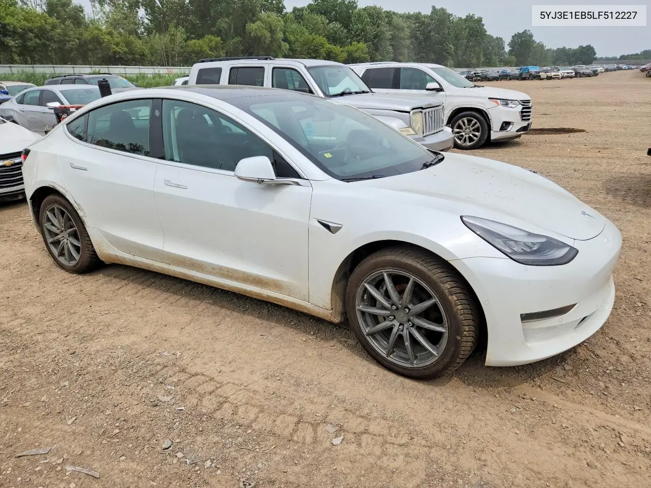 2020 Tesla Model 3 VIN: 5YJ3E1EB5LF512227 Lot: 61780996