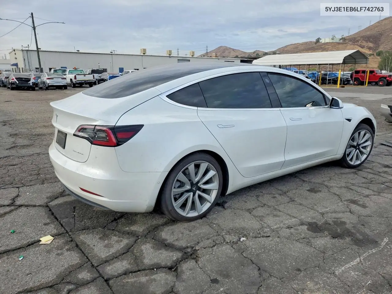 2020 Tesla Model 3 VIN: 5YJ3E1EB6LF742763 Lot: 61829156