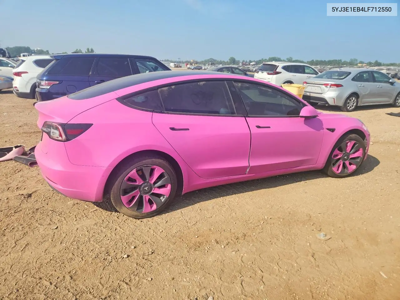 2020 Tesla Model 3 VIN: 5YJ3E1EB4LF712550 Lot: 61878266