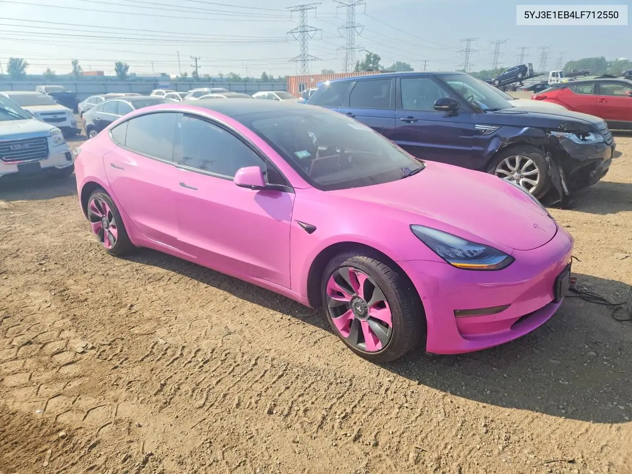 2020 Tesla Model 3 VIN: 5YJ3E1EB4LF712550 Lot: 61878266