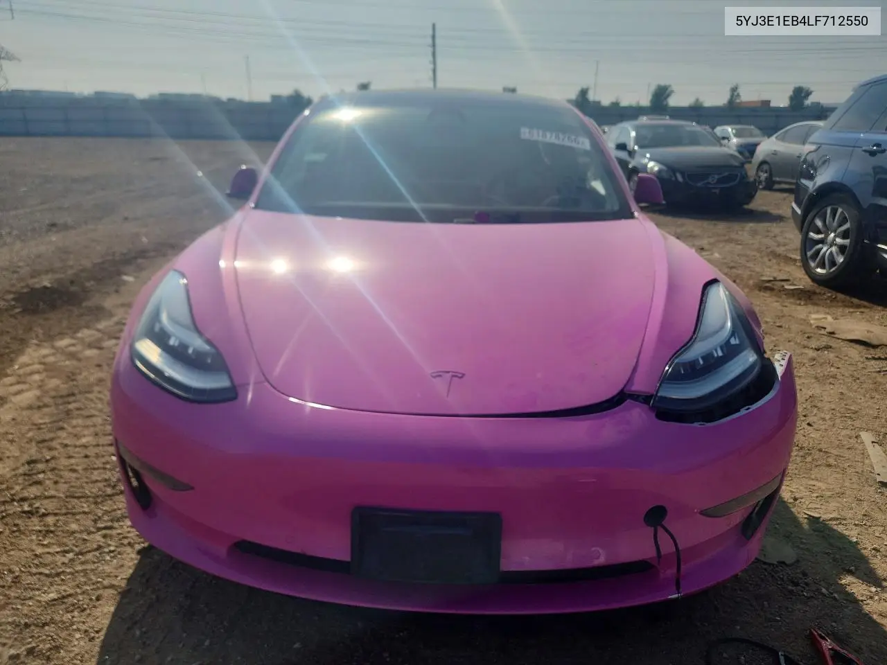 2020 Tesla Model 3 VIN: 5YJ3E1EB4LF712550 Lot: 61878266