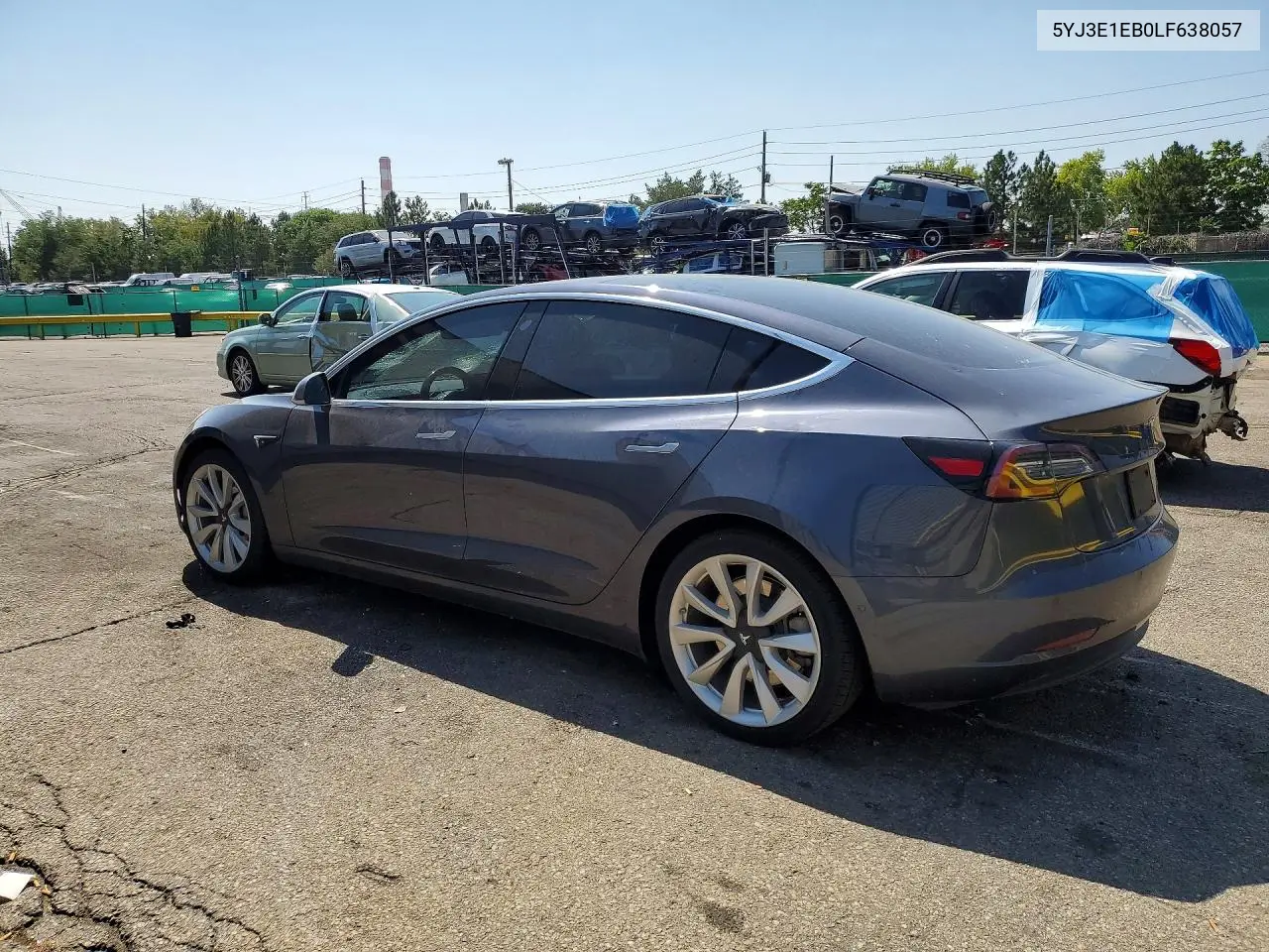 2020 Tesla Model 3 VIN: 5YJ3E1EB0LF638057 Lot: 61970666
