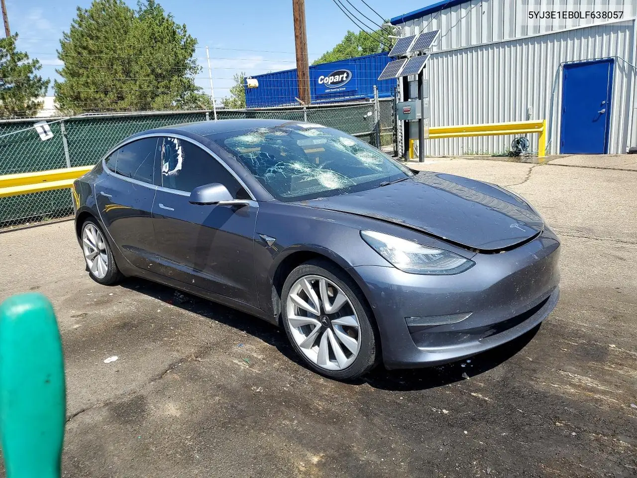 2020 Tesla Model 3 VIN: 5YJ3E1EB0LF638057 Lot: 61970666