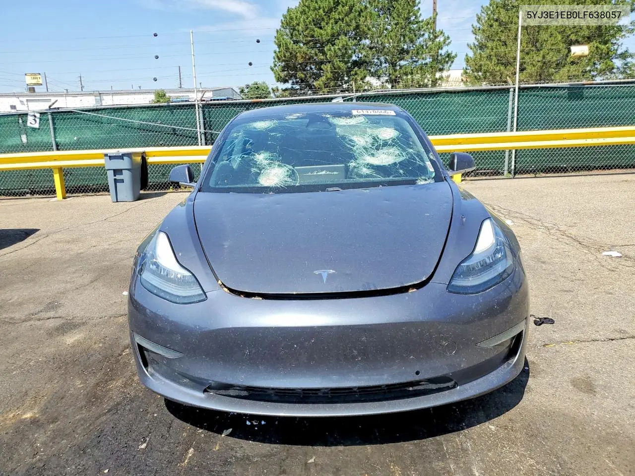 2020 Tesla Model 3 VIN: 5YJ3E1EB0LF638057 Lot: 61970666