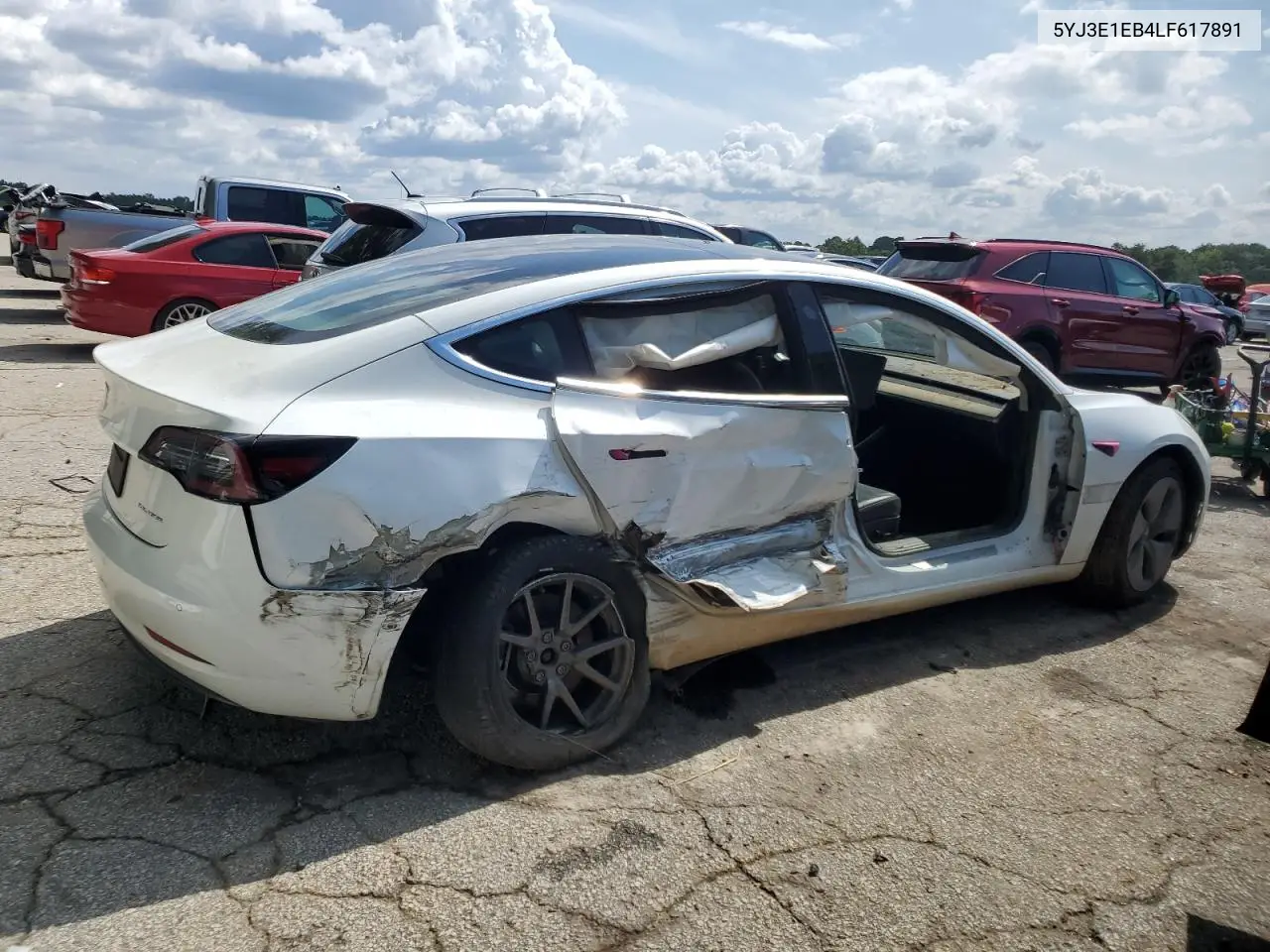 2020 Tesla Model 3 VIN: 5YJ3E1EB4LF617891 Lot: 67403155