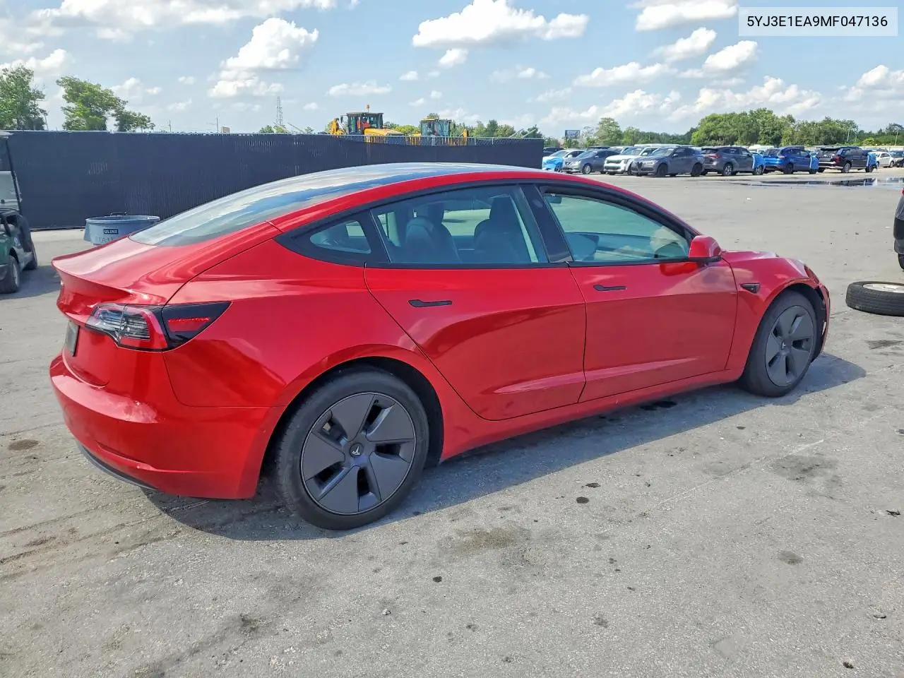 2021 Tesla Model 3 VIN: 5YJ3E1EA9MF047136 Lot: 57970316