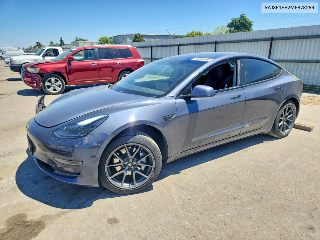 2021 Tesla Model 3 VIN: 5YJ3E1EB2MF878289 Lot: 59724086