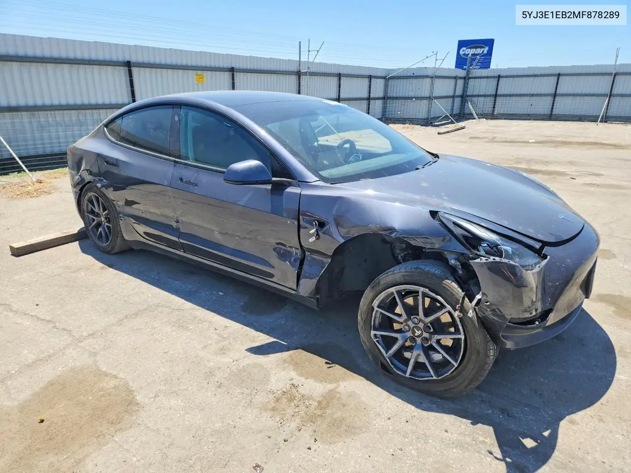 2021 Tesla Model 3 VIN: 5YJ3E1EB2MF878289 Lot: 59724086