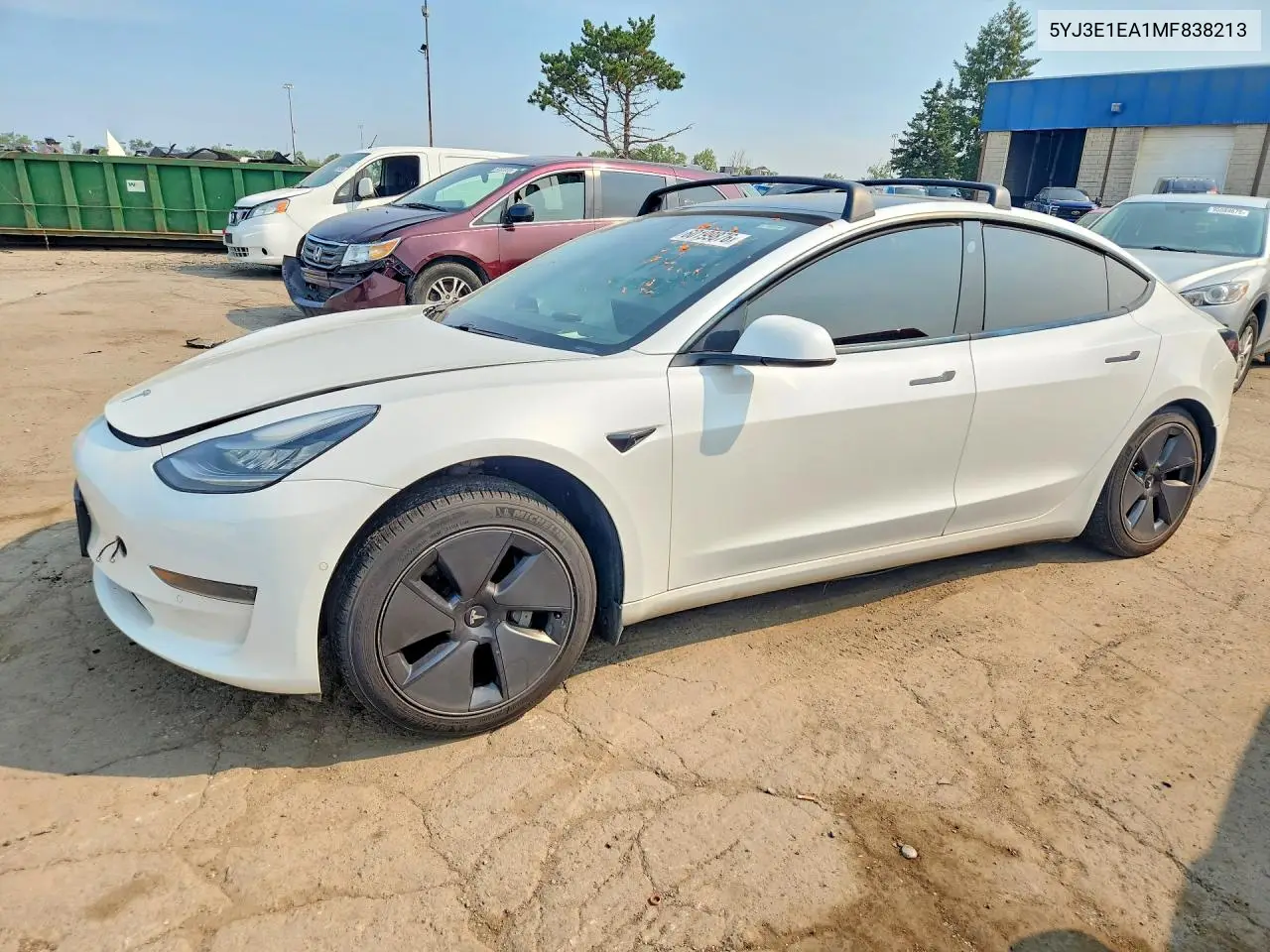 2021 Tesla Model 3 VIN: 5YJ3E1EA1MF838213 Lot: 60199876