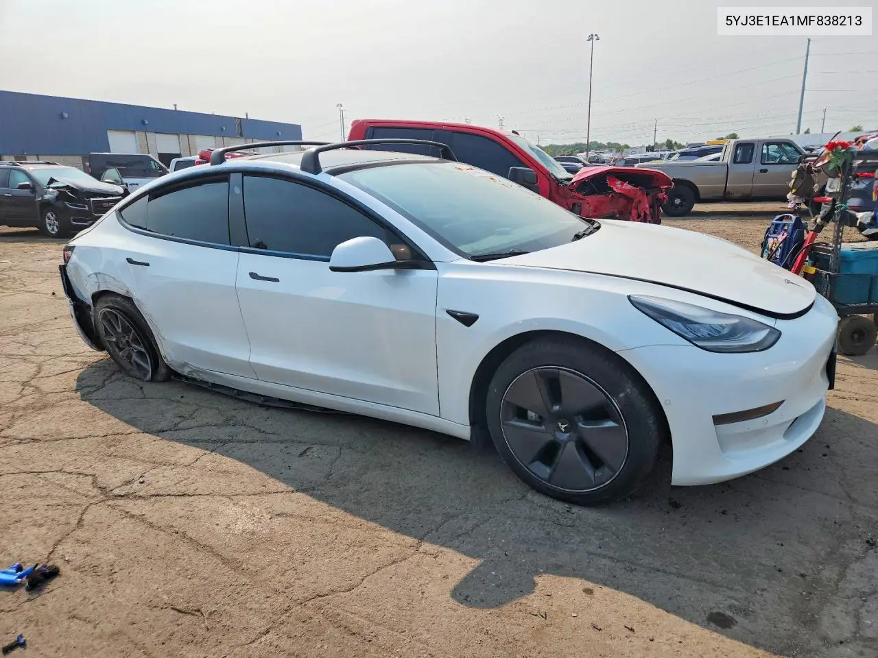 2021 Tesla Model 3 VIN: 5YJ3E1EA1MF838213 Lot: 60199876