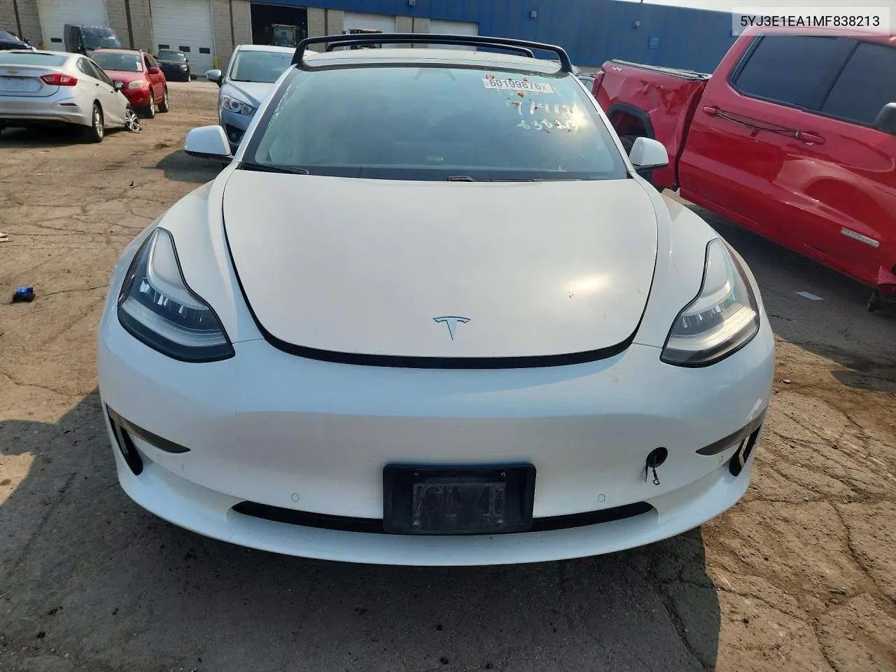 2021 Tesla Model 3 VIN: 5YJ3E1EA1MF838213 Lot: 60199876