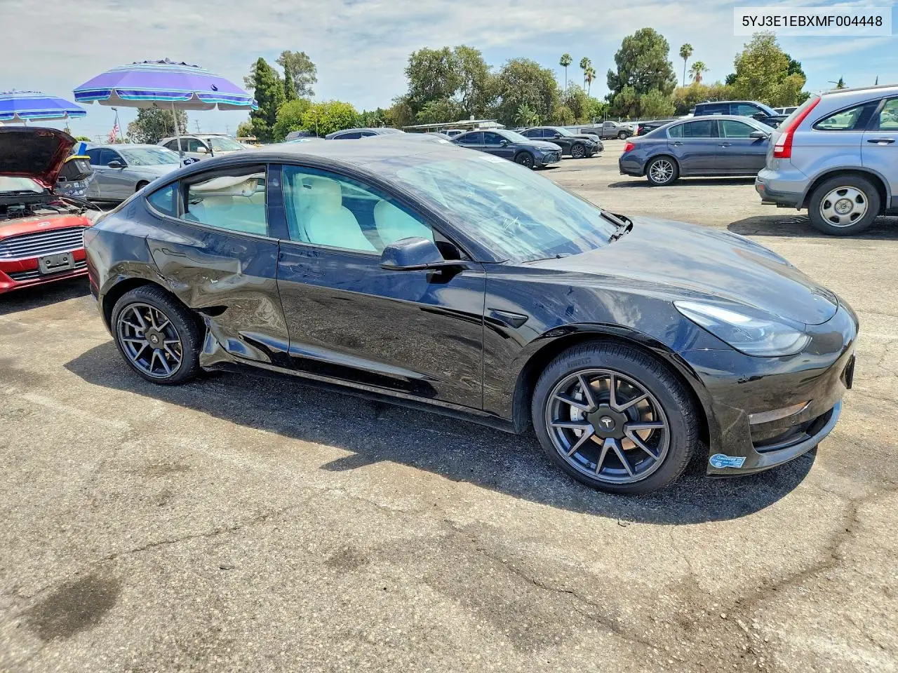 2021 Tesla Model 3 VIN: 5YJ3E1EBXMF004448 Lot: 60898726