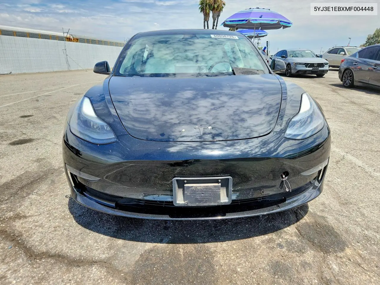 2021 Tesla Model 3 VIN: 5YJ3E1EBXMF004448 Lot: 60898726