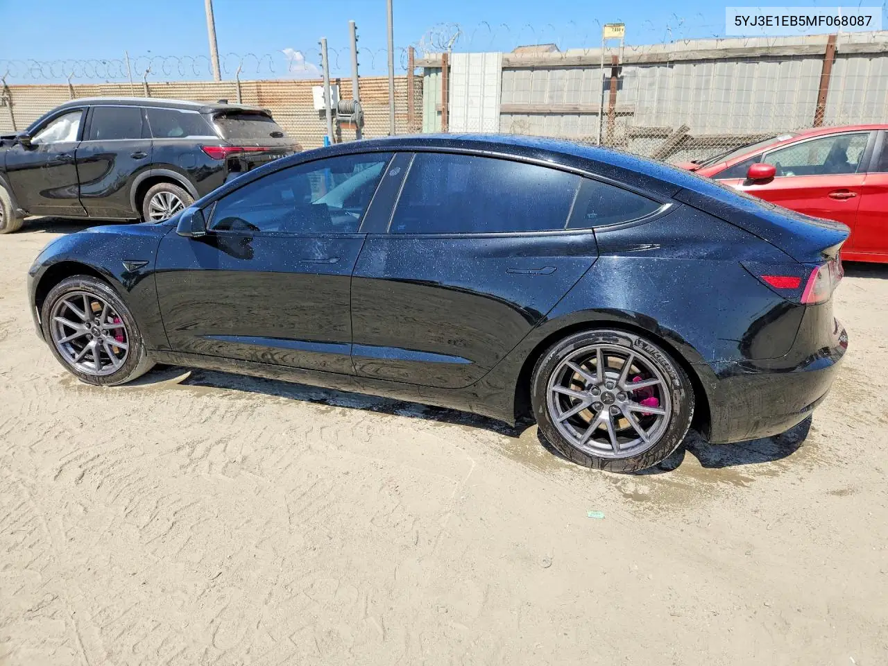 2021 Tesla Model 3 VIN: 5YJ3E1EB5MF068087 Lot: 60968356