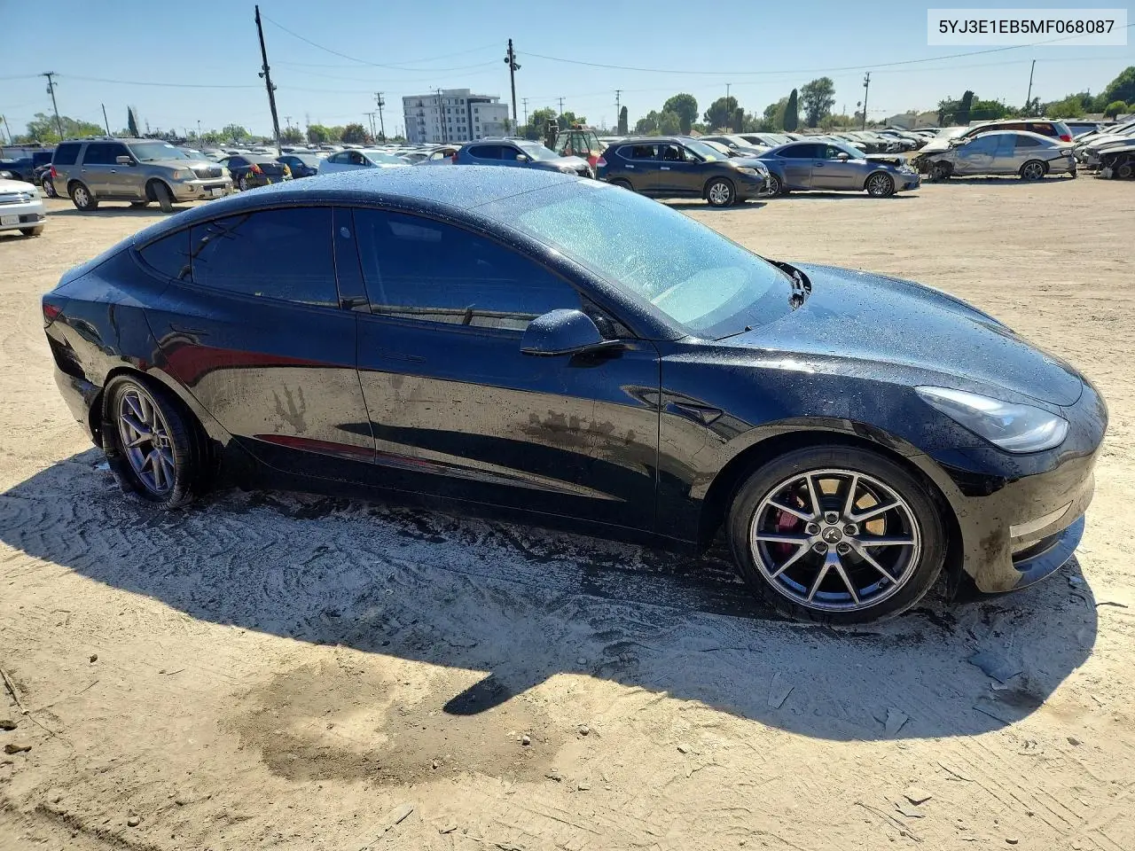 2021 Tesla Model 3 VIN: 5YJ3E1EB5MF068087 Lot: 60968356
