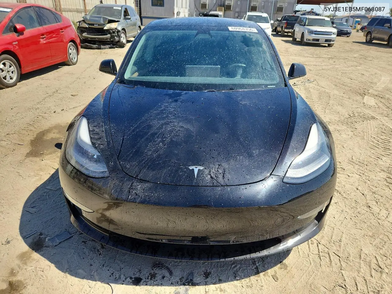 2021 Tesla Model 3 VIN: 5YJ3E1EB5MF068087 Lot: 60968356
