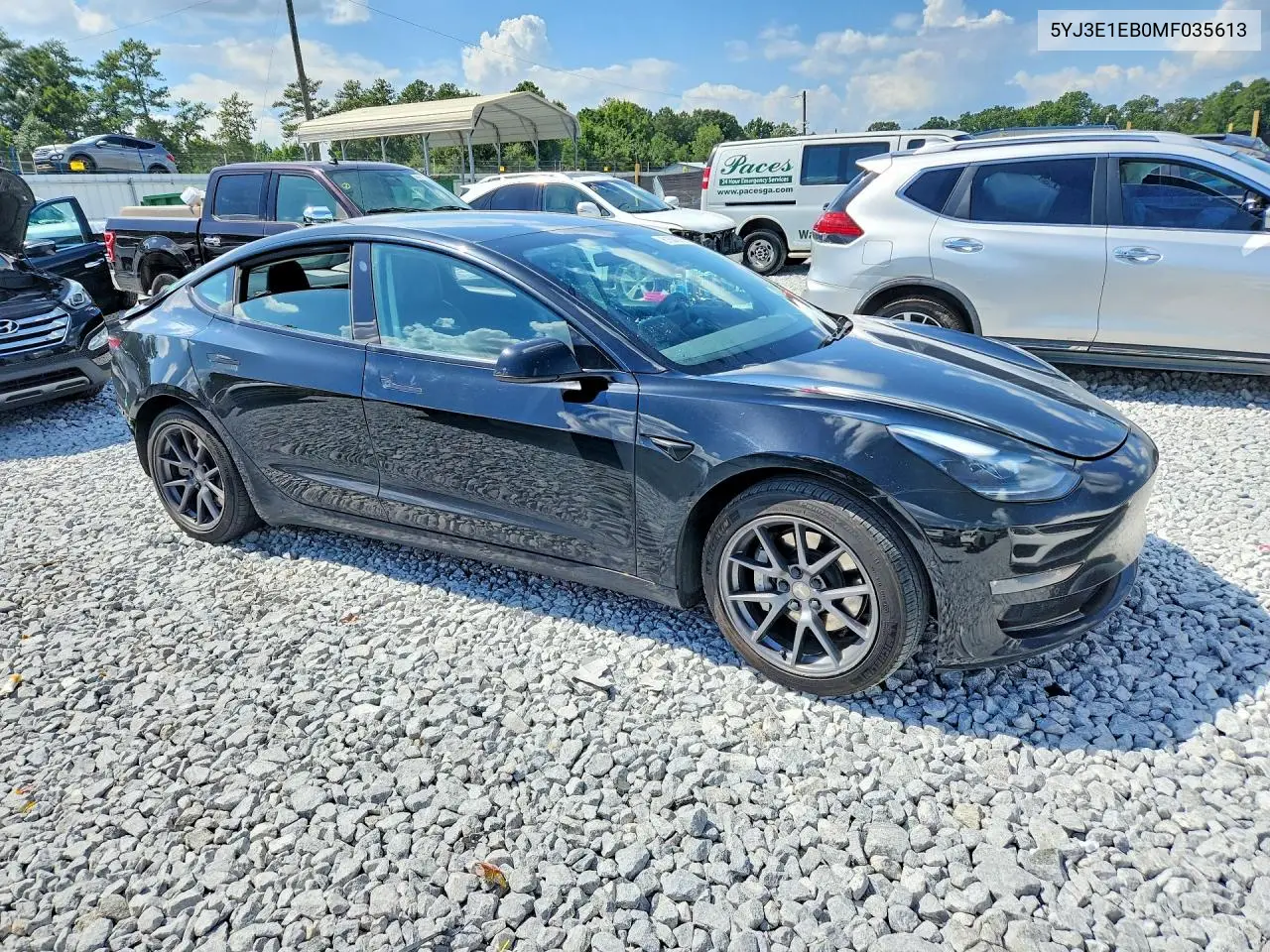 2021 Tesla Model 3 VIN: 5YJ3E1EB0MF035613 Lot: 61534576