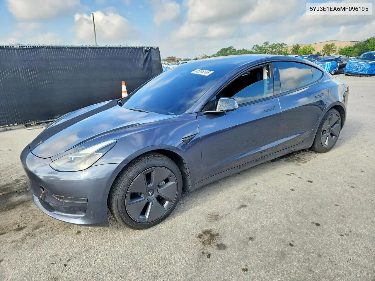 2021 Tesla Model 3 VIN: 5YJ3E1EA6MF096195 Lot: 61616146