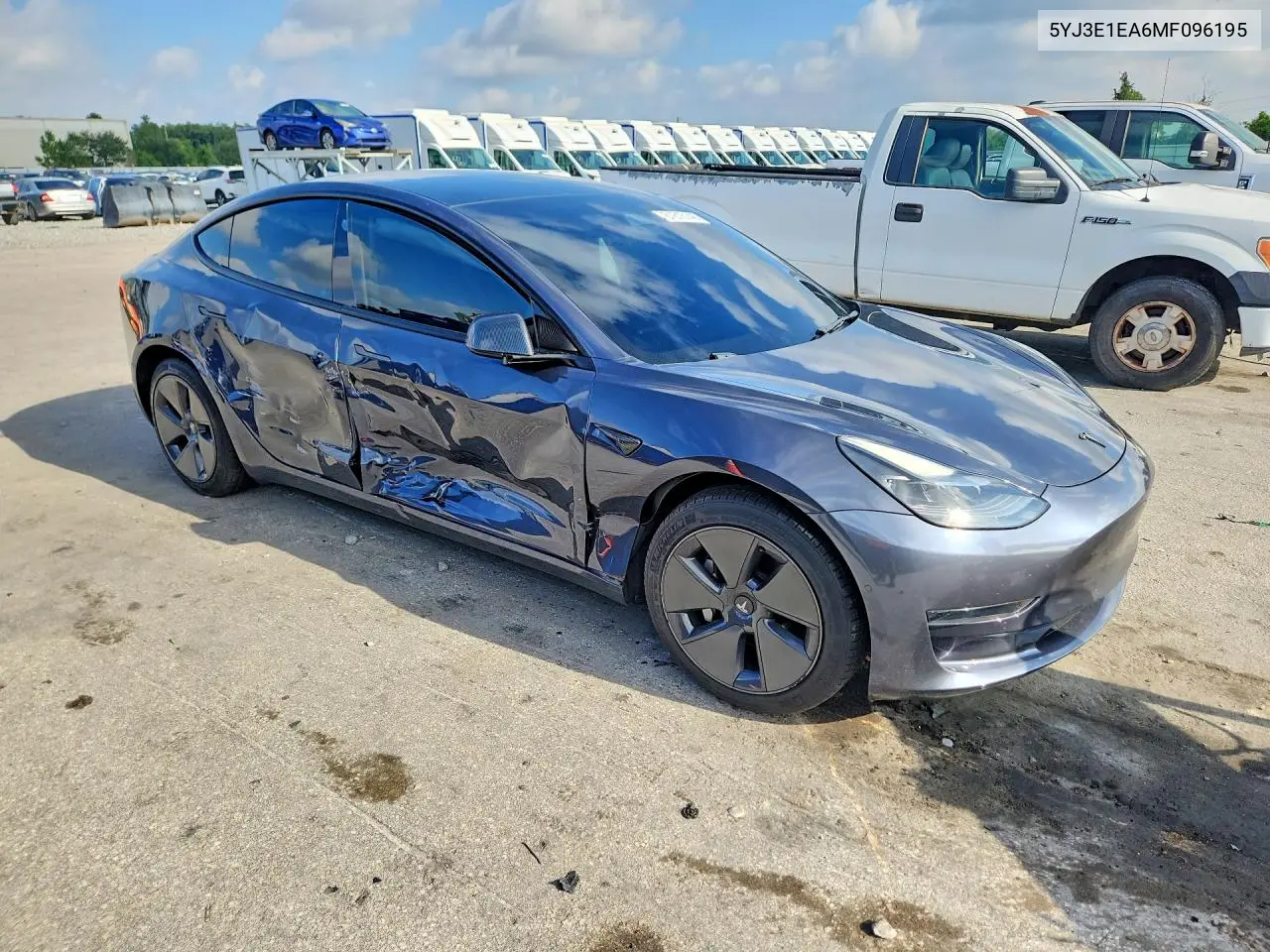 2021 Tesla Model 3 VIN: 5YJ3E1EA6MF096195 Lot: 61616146