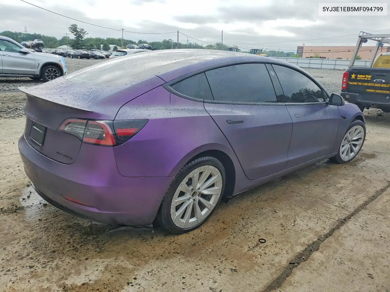 2021 Tesla Model 3 VIN: 5YJ3E1EB5MF094799 Lot: 61673986