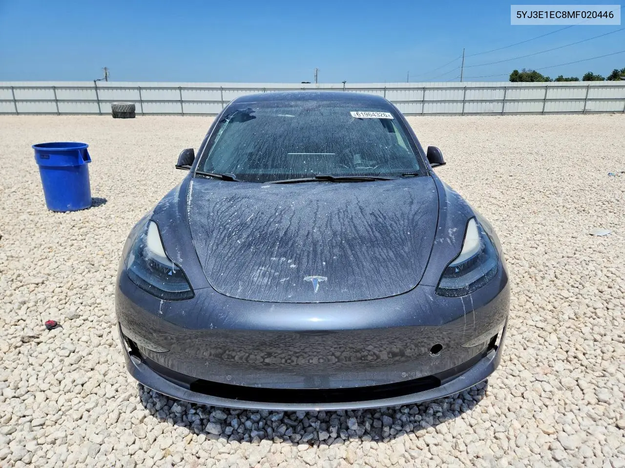 2021 Tesla Model 3 VIN: 5YJ3E1EC8MF020446 Lot: 61964326