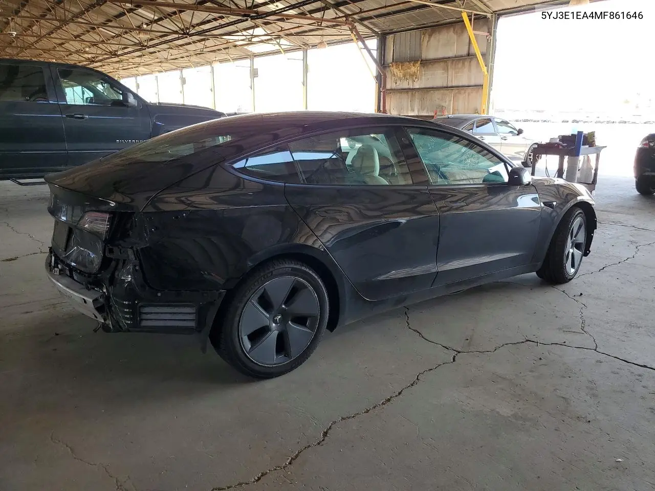 2021 Tesla Model 3 VIN: 5YJ3E1EA4MF861646 Lot: 62038656