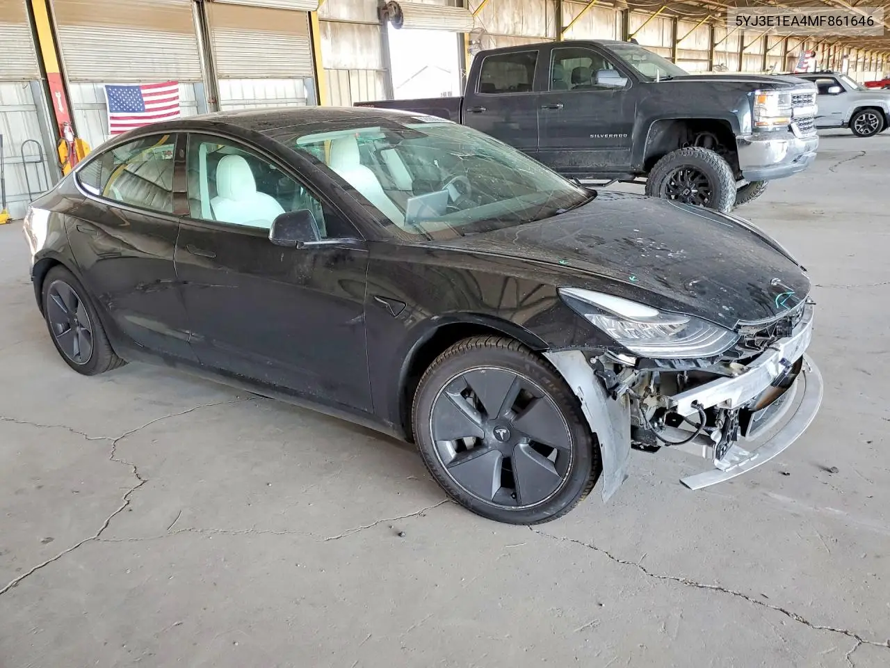 2021 Tesla Model 3 VIN: 5YJ3E1EA4MF861646 Lot: 62038656