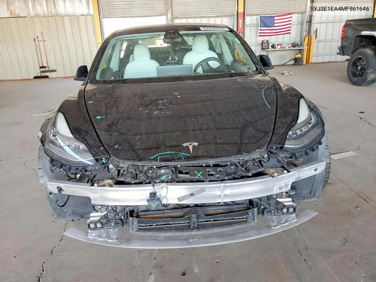 2021 Tesla Model 3 VIN: 5YJ3E1EA4MF861646 Lot: 62038656