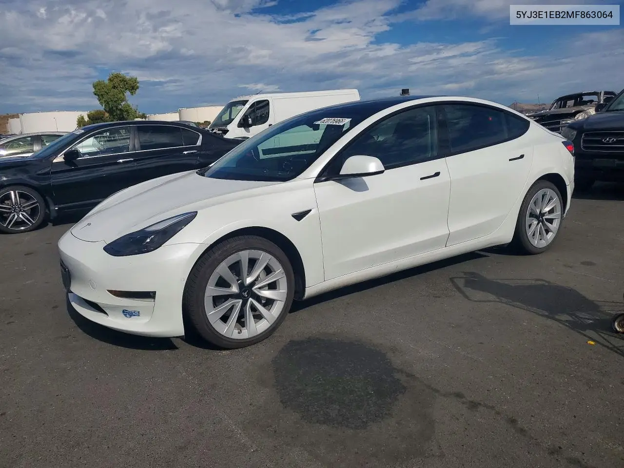 2021 Tesla Model 3 VIN: 5YJ3E1EB2MF863064 Lot: 62076966