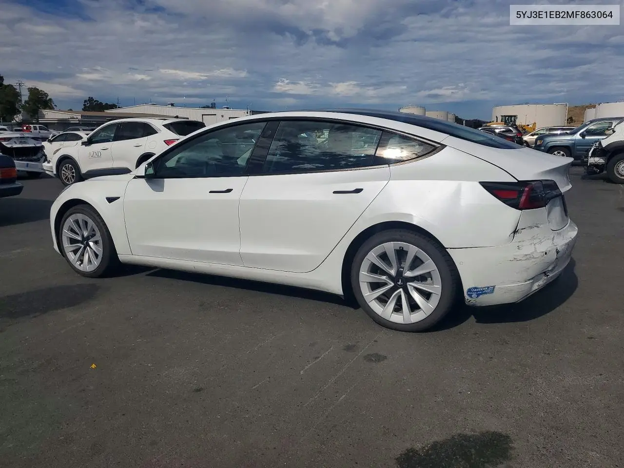 2021 Tesla Model 3 VIN: 5YJ3E1EB2MF863064 Lot: 62076966