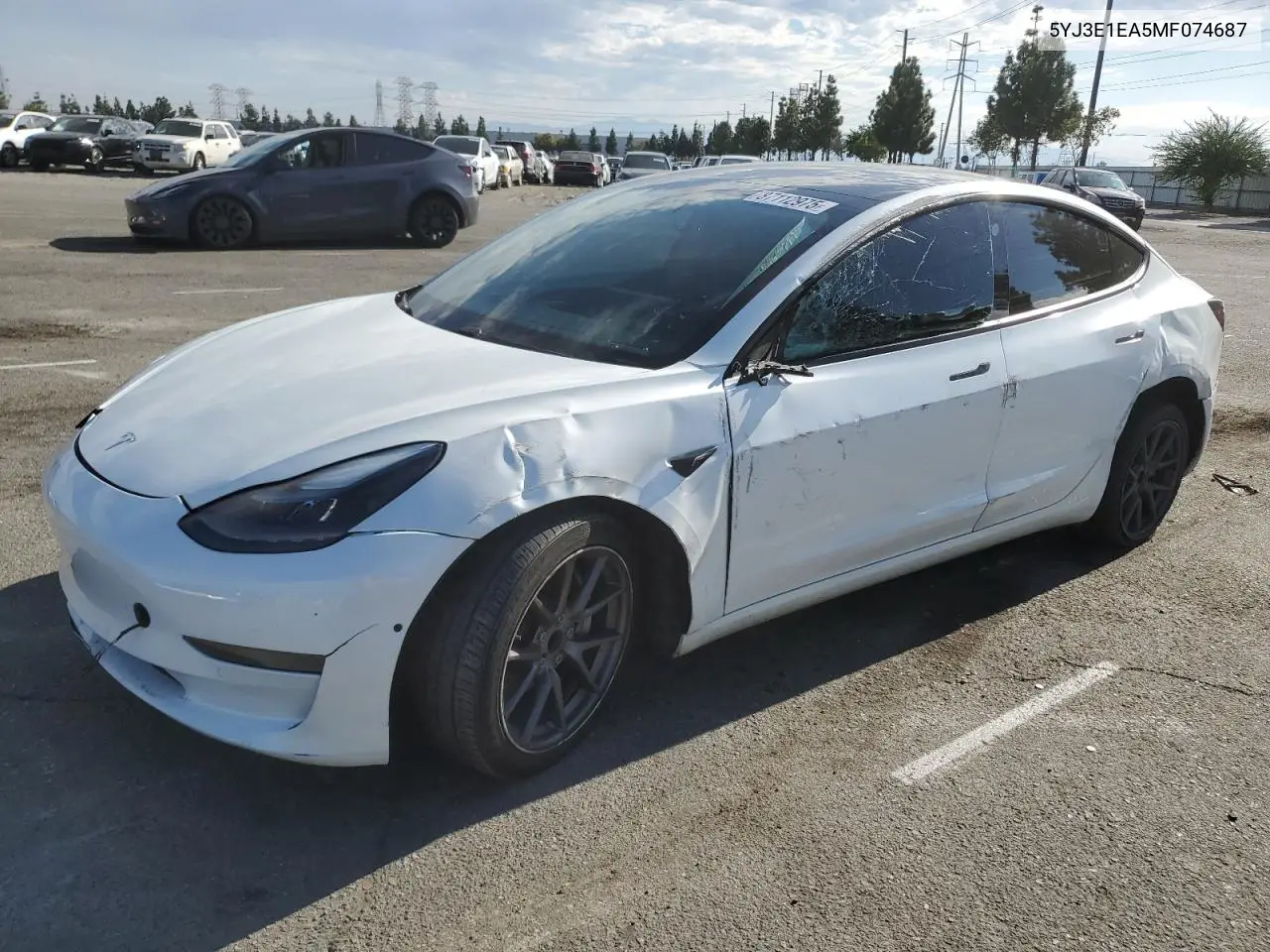 5YJ3E1EA5MF074687 2021 Tesla Model 3