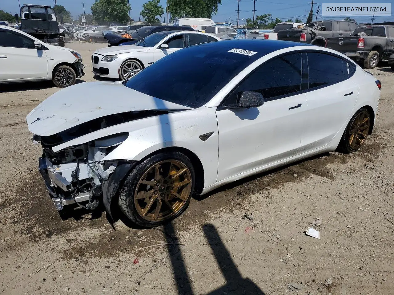 5YJ3E1EA7NF167664 2022 Tesla Model 3