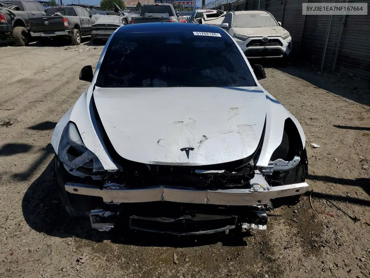 5YJ3E1EA7NF167664 2022 Tesla Model 3